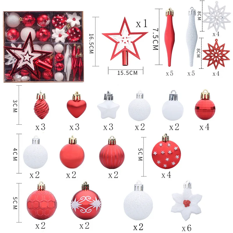 Christmas Decorations Balls Christmas Decoration Supplies Tree Ornaments Christmas Ball