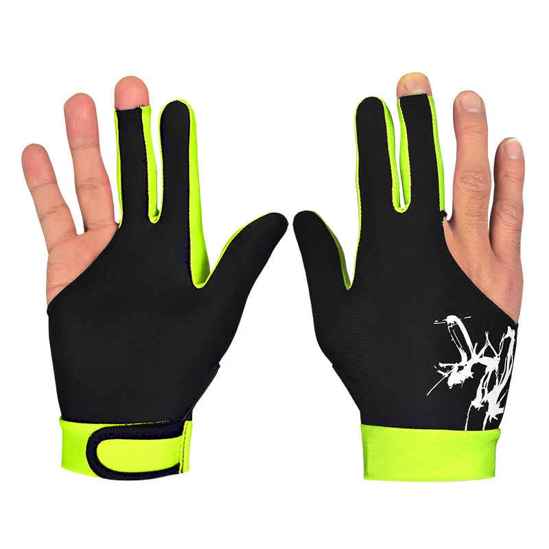 Silicone women billiards gloves snooker billiard glove 3 finger billiard gloves