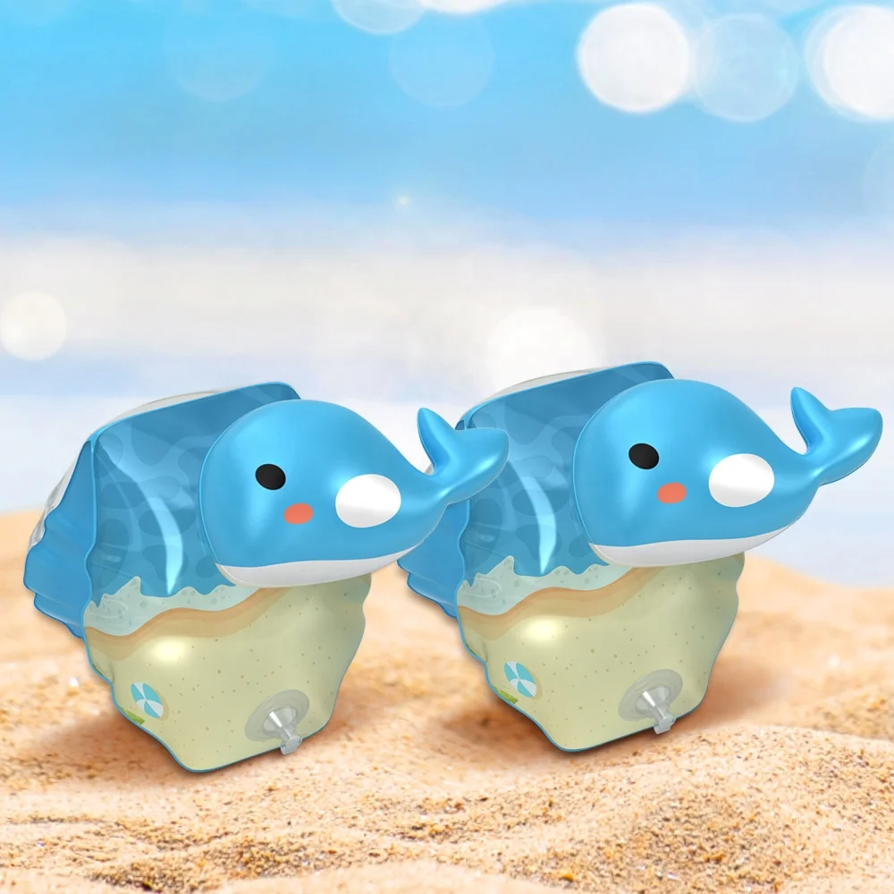 Factory Custom Cartoon Animal Swimming Arm Float Ring Learning Swim Training Aids Inflatable Arm Float