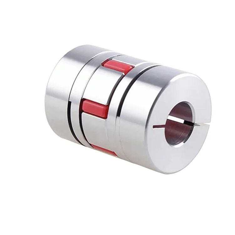 Custom CNC Machining Aluminum Plum Coupler Flexible Shaft Coupling Motor Connector for 3D Printer Solid Rubber Pad