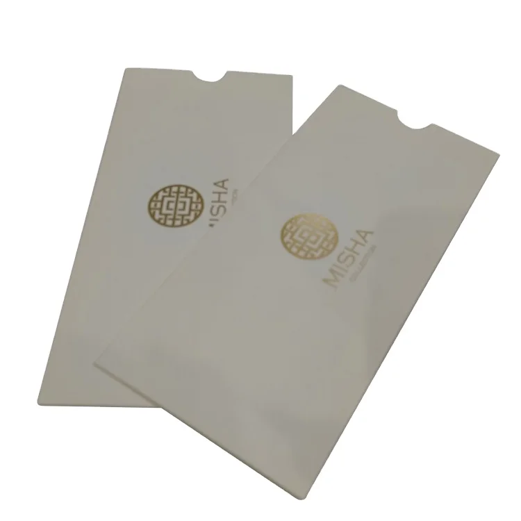 Ivory Paper Custom Size Gift Hotel Member Credit Card Sleeve Envelope Holder