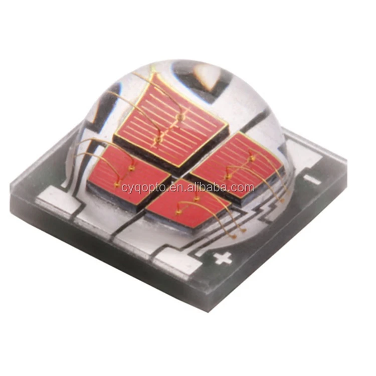 12 watt Light Emitting Diode 12W Ultra-bright 590nm High Power Yellow 585nm-595nm 5050 SMD LED Chip with 4 Chips Datasheet 4*3W