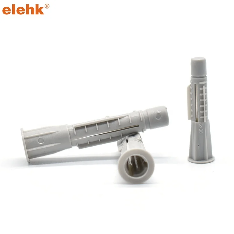 Elehk 6Mm 8Mm Plastic Knot Anchor With Cap Plastic Expansion Anchor Plastic Wall Anchor Nylon Wall Plug
