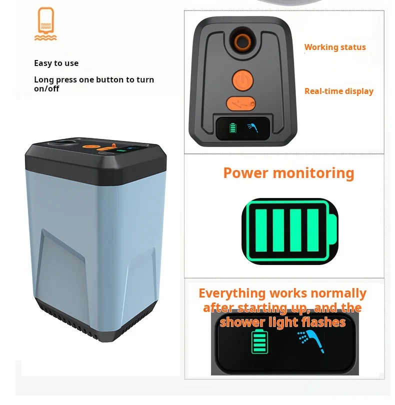 2024 newest Outdoor electric shower dormitory rural household portable shower for camping