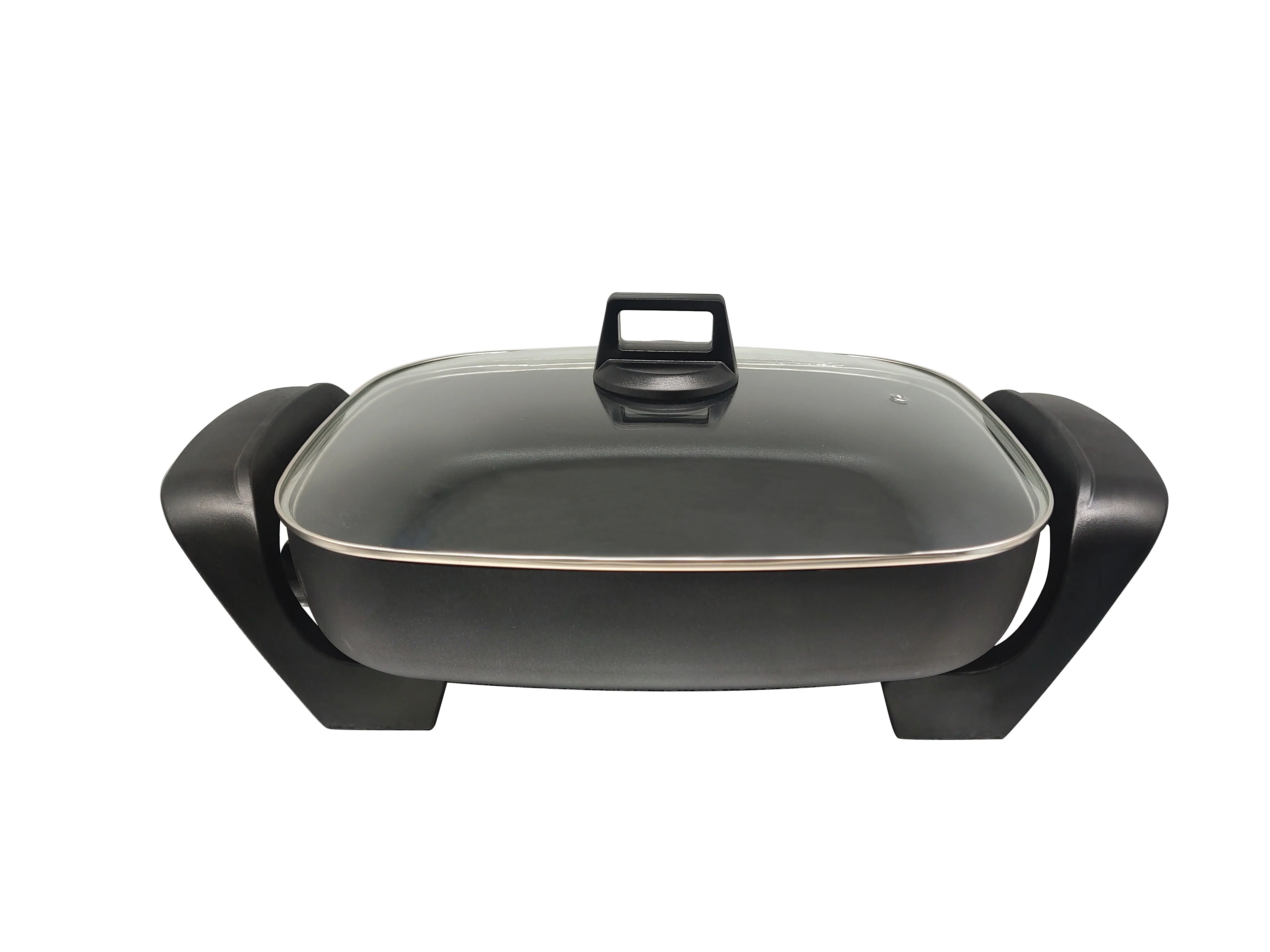 Wholesale OEM Best Price Korean Fashionable Electric Pan Dishwasher Safe Non-stick Black Electric Skillet