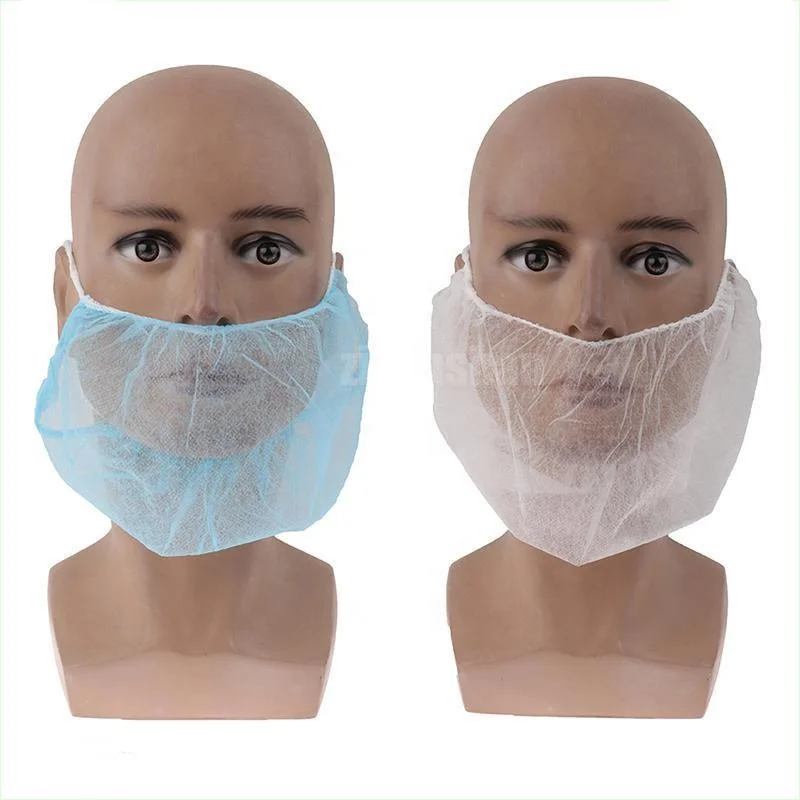 Blue Nylon Fine Mesh Beard Net Disposable Bear Cover
