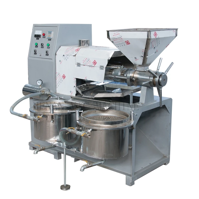 500kg/h Rods type rice bran soybean sunflower cotton seeds oil pressers auto 6YL-160T combined oil press machine