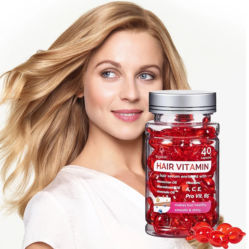 Qquaker Hot Sale Keratin Hair Serum Capsules Treatment Oil Nourish Deeply Repair Dry Hair Damaged Hair Capsules