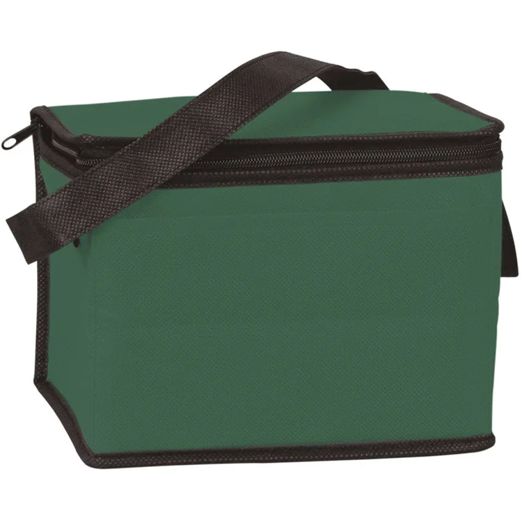 Оптовая продажа, Полиэтиленовая Нетканая сумка-холодильник, экологически чистая сумка для ланча, 6 банок, сумка для ланча