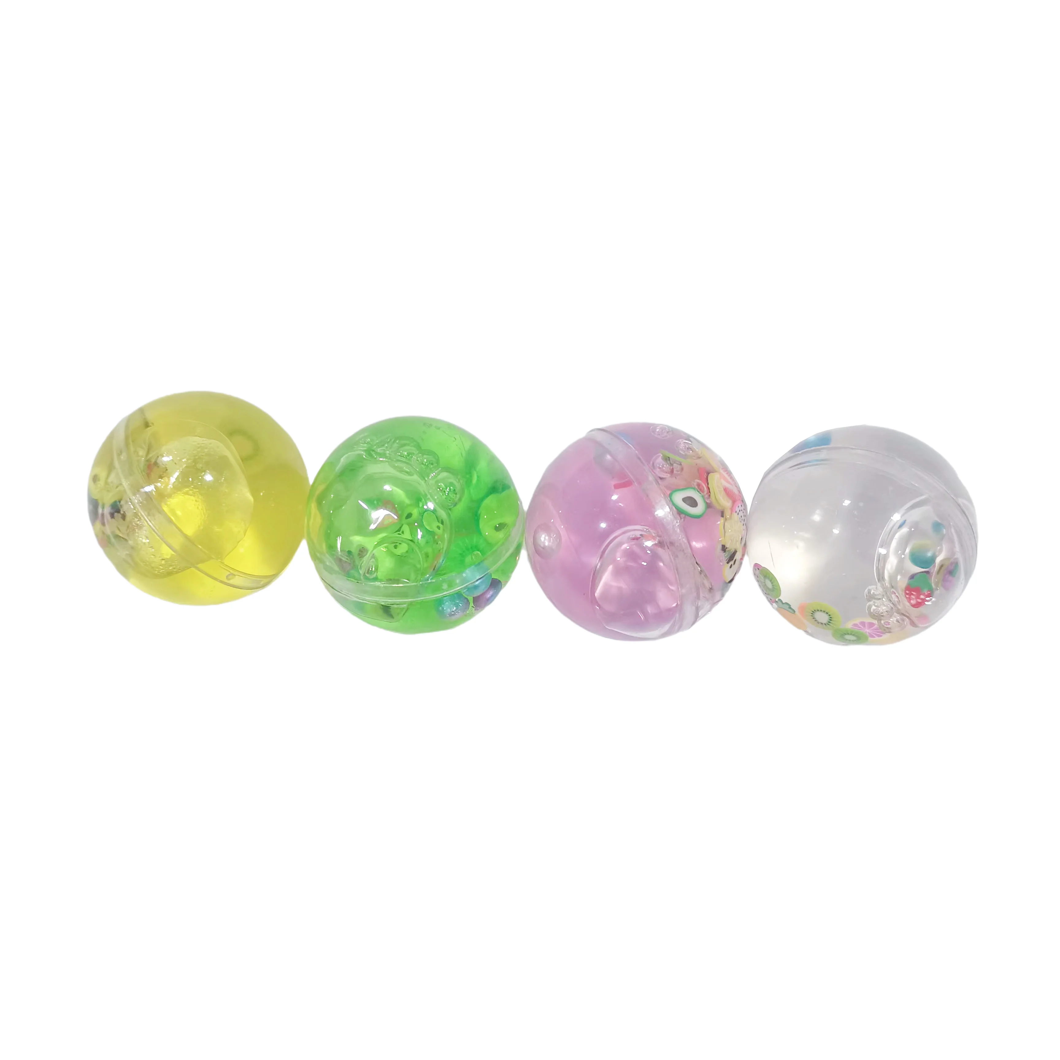 Hot Selling Resin Slime Non-toxic Fruit Round Ball Slime Color Crystal Mud DIY Putty Jelly Slime Toy for Girls Boys kids toys