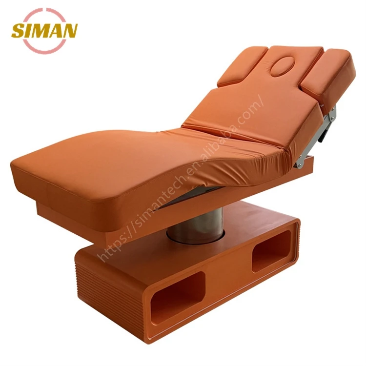 Siman clinic bed beauty bed with storage cabinet and LED atmosphere light high quality electric massage table salon equipment
