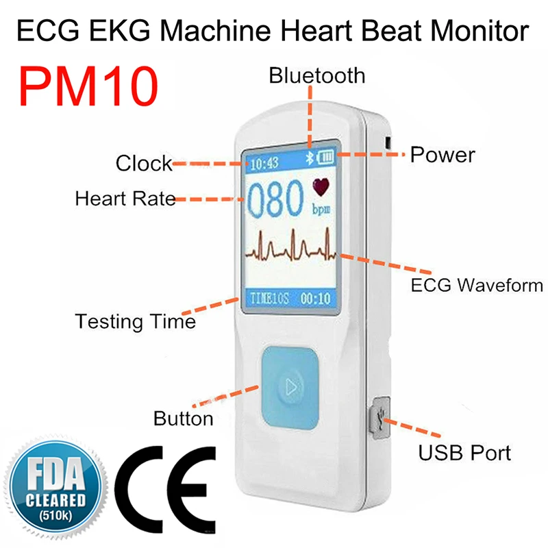 Portable Ecg Monitor Blue tooth Device Ai based Machine Holter Ecg