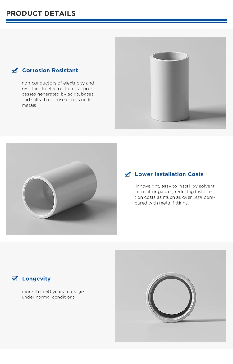 Factory price AS/NZS Australian standard plastic 20mm pvc conduit coupling