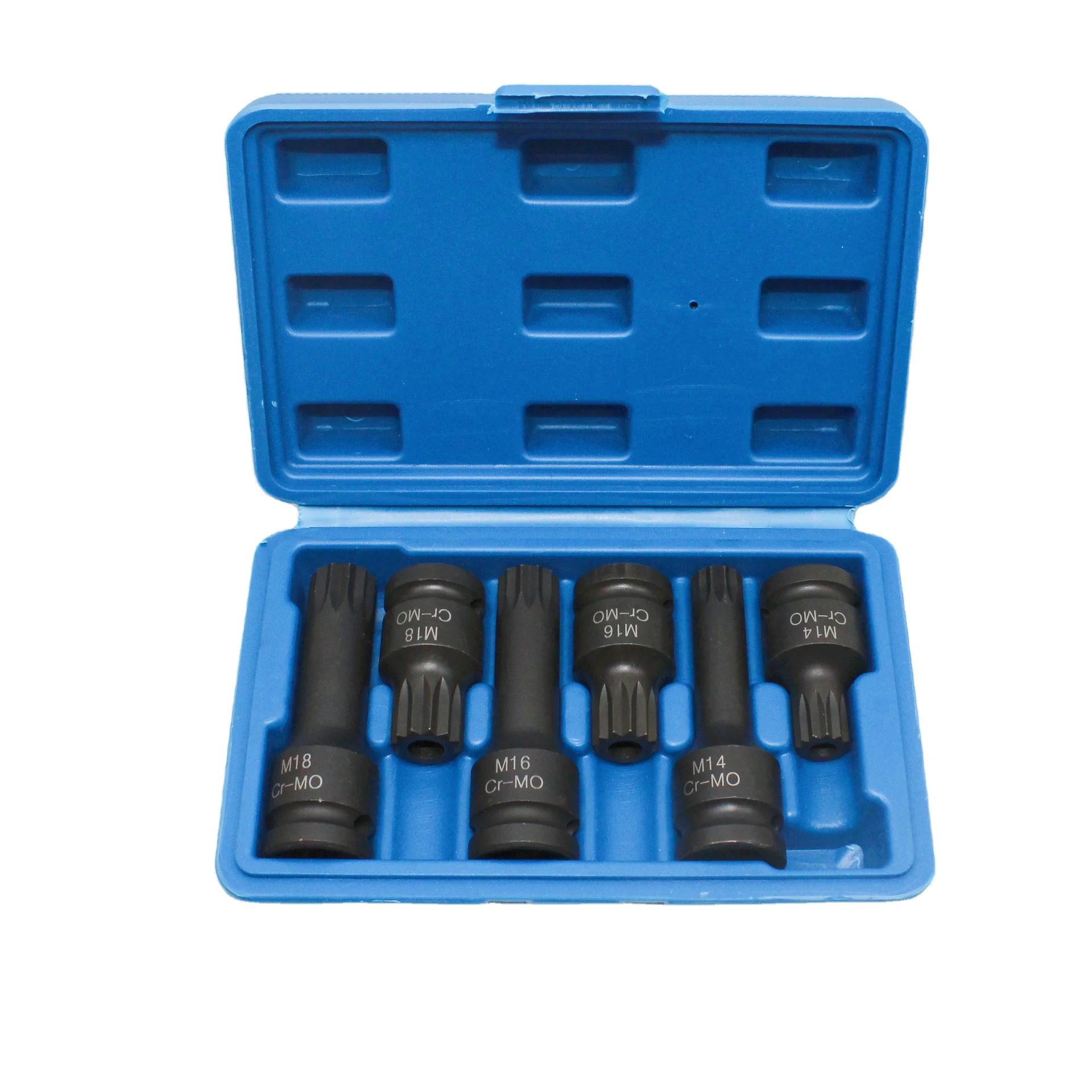 12-angle Bi-Hexagon Impact socket set Heavy Duty  6-piece 1/2 drive  Wholesale 14mm 16mm pneumatic sleeve set  Cheap