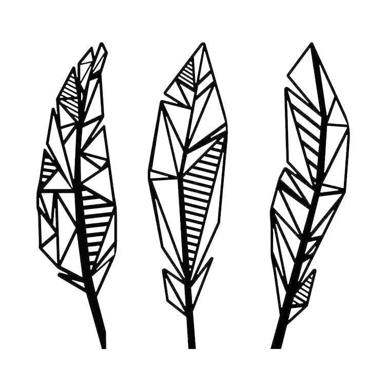 Custom Laser Cut Metal Leaf Modern Wall Art Metal  For Living Room Hallway Home Decor