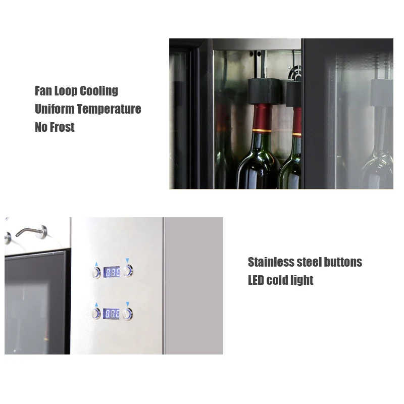 Automatic 8 Bottles Red Wine Dispenser Machine Bar Wine Cooler Fridge
