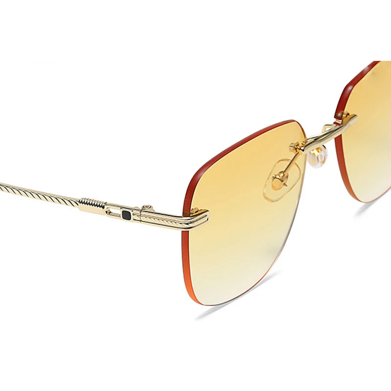 2023 New fashion sun glasses frameless sunglasses italy design rimless glasses