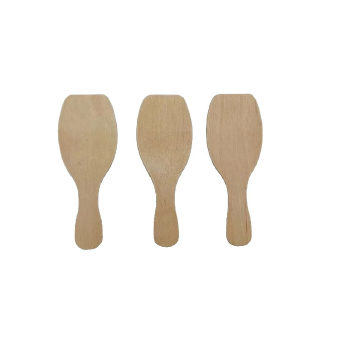 Eco- Friendly Biodegradable Disposable Natural Wooden Scoop mini wooden spoon