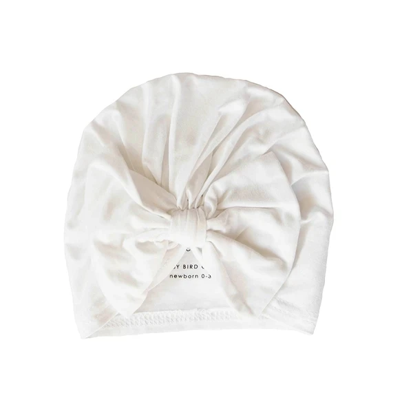 
High quality 100% cotton baby turban hats headband bow beanie 