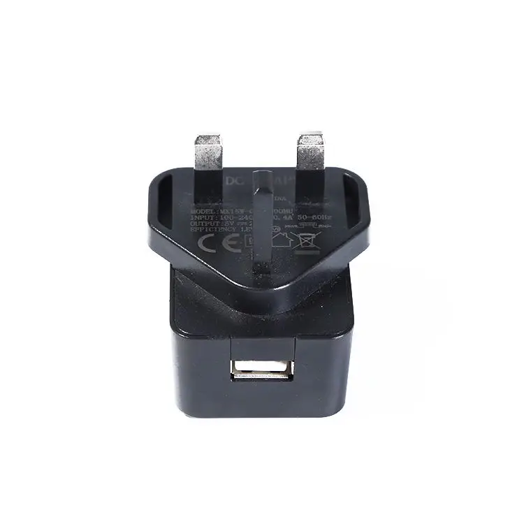 Factory Wholesale CE UKCA USB Plug Adapter 5V 2A UK Plug 5V2A Wall USB Charger 10W for Phone Charger