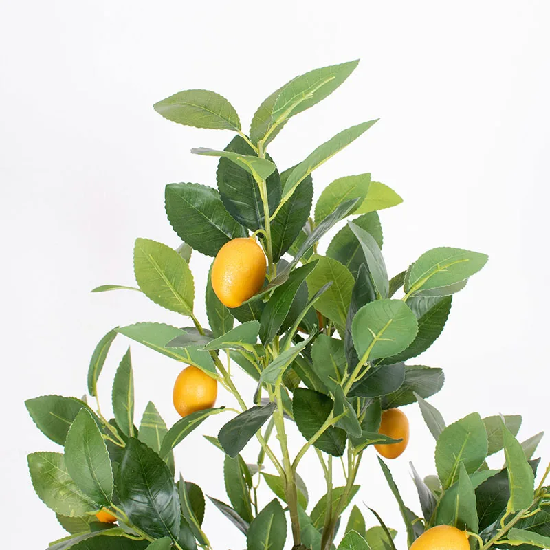 High Simulation Artificial Lemon Tree with Fruits Faux Leaves and Fruits Bonsai Plants for Indoor Outdoor Garden Decoration