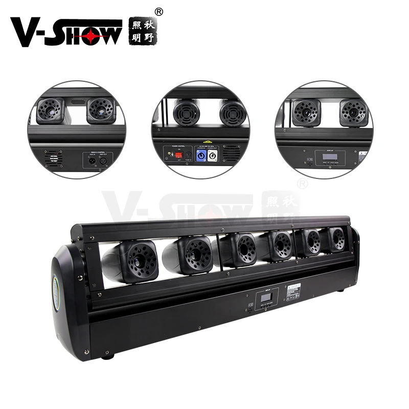 V-Show 6 Eyes RGB Laser  Beam Moving Head Bar Laser Light Stage Lights Can Bar DJ Disco