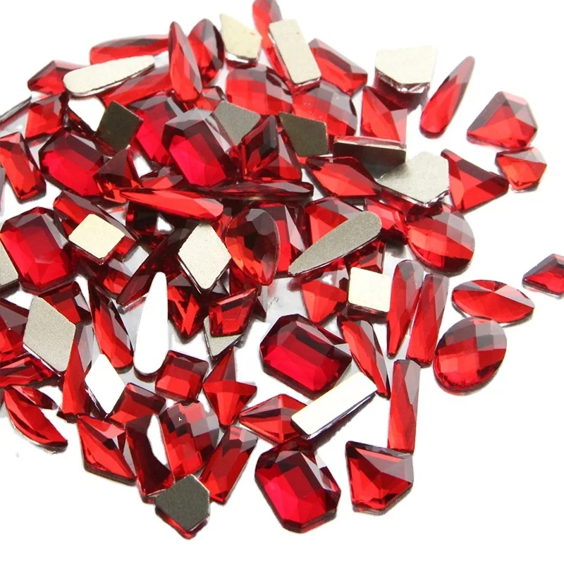 
Glitter Rhinestone Non Hot Fix Colorful Rhinestones Glass Mixed Shapes For Nail Art Decorations 
