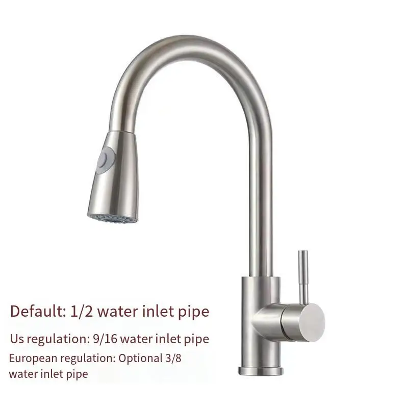 LULUMOM Black Stainless Steel Pull Out Kitchen Sink Faucet Smart Hot Cold Water Single Handle Sprayer Ceramic Valve Core Sink