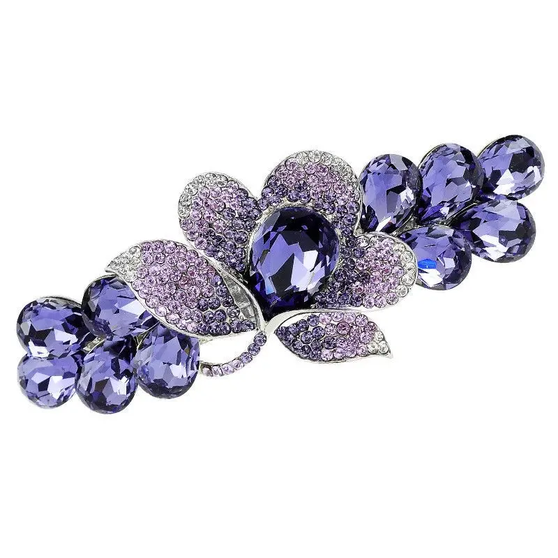 Wholesale Fashion Metal Hair Accessories Clip Ladies Hair Clips Bling Glitter Women Rhinestone Hair Clip