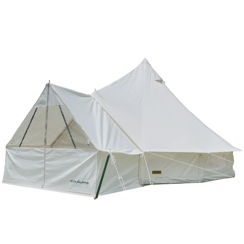Luxury Bell Tent Awning Front Tent Yurt House Family Outdoor Glamping Yurt Tent