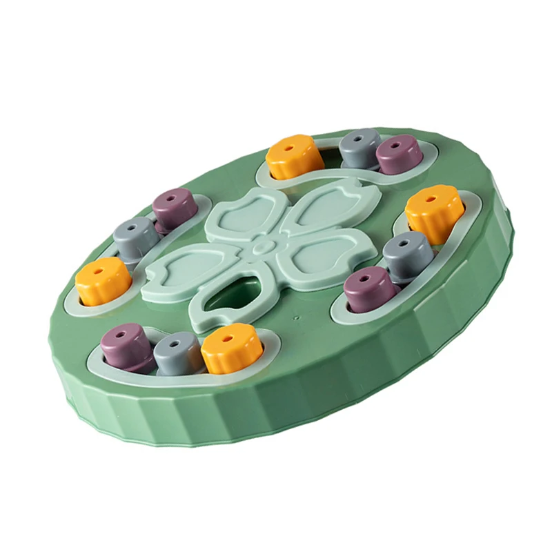 Dog Interactive IQ Training Puzzle Plastic Eco Friendly Pet Toy Slow Feeder Bowl Plate Toy