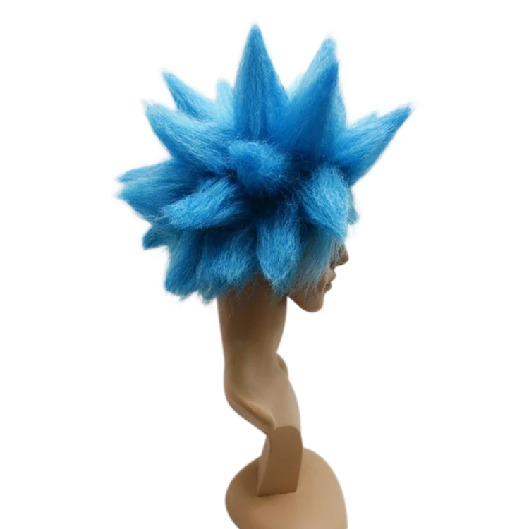 Novelties Halloween Wigs Rick and Morty Rick Sanchez Hairstyle Cosplay Party Natural Synthetic Costume Blue Wigs