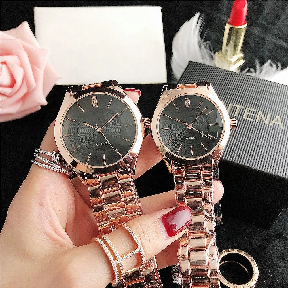 2024 Custom Logo Luxury Branded Dubai Couple Watch Relojes para parejas Quartz Watches for Woman Men Gift