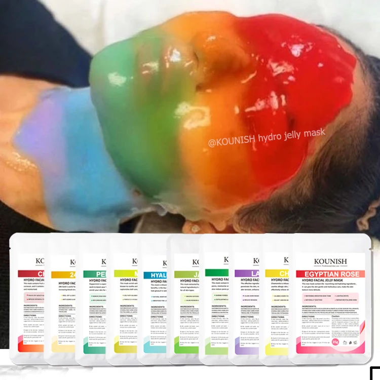 Kounish OEM Individual Packaged Beauty Products Hyaluronic Acid Hydrojelly Facial Mask Powder