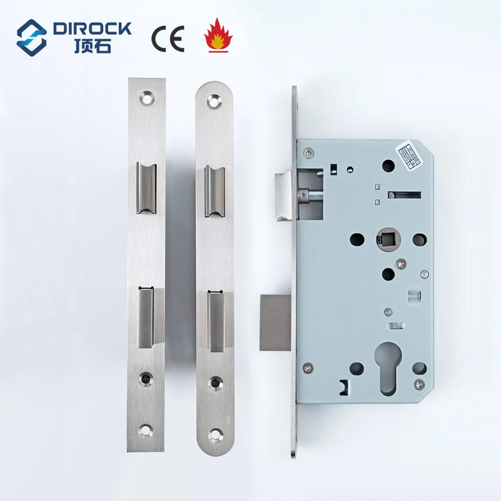 Euro 1 throw deadbolt SS304 60mm backset 20mm width strike plate mortise sash lock for wooden door