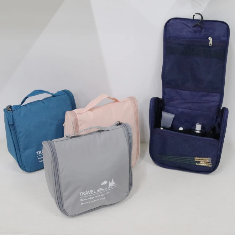 Custom Logo Business Wash Bags High-Capacity Toiletries Bag Travel Bag With Hanging Hook