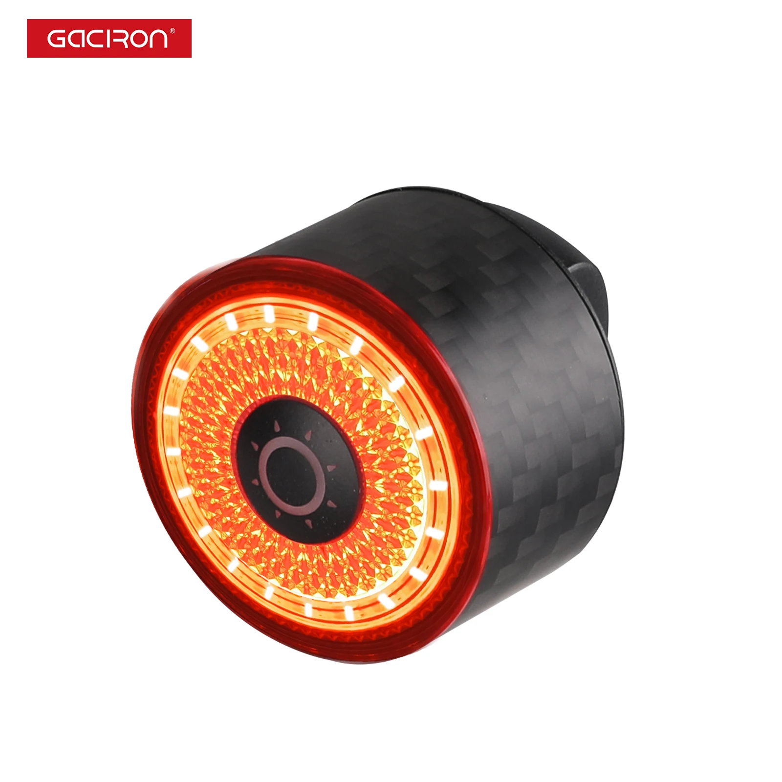 Gaciron Carbon Fiber Bike Accessories Light 100LM Magnetic Bike Taillight Bicycle Rear Brake Back Light for Bike
