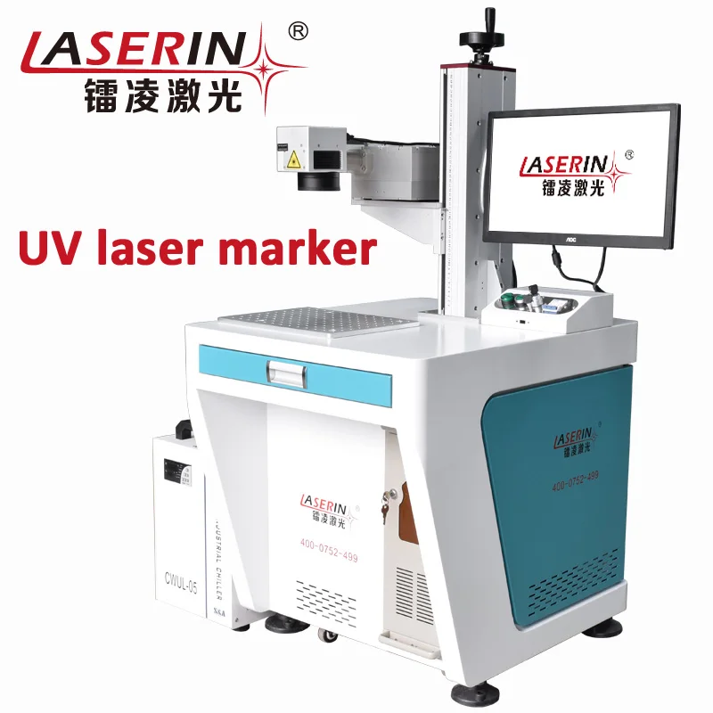
China machinery 3W 5W 10W UV laser marking machine for face mask 