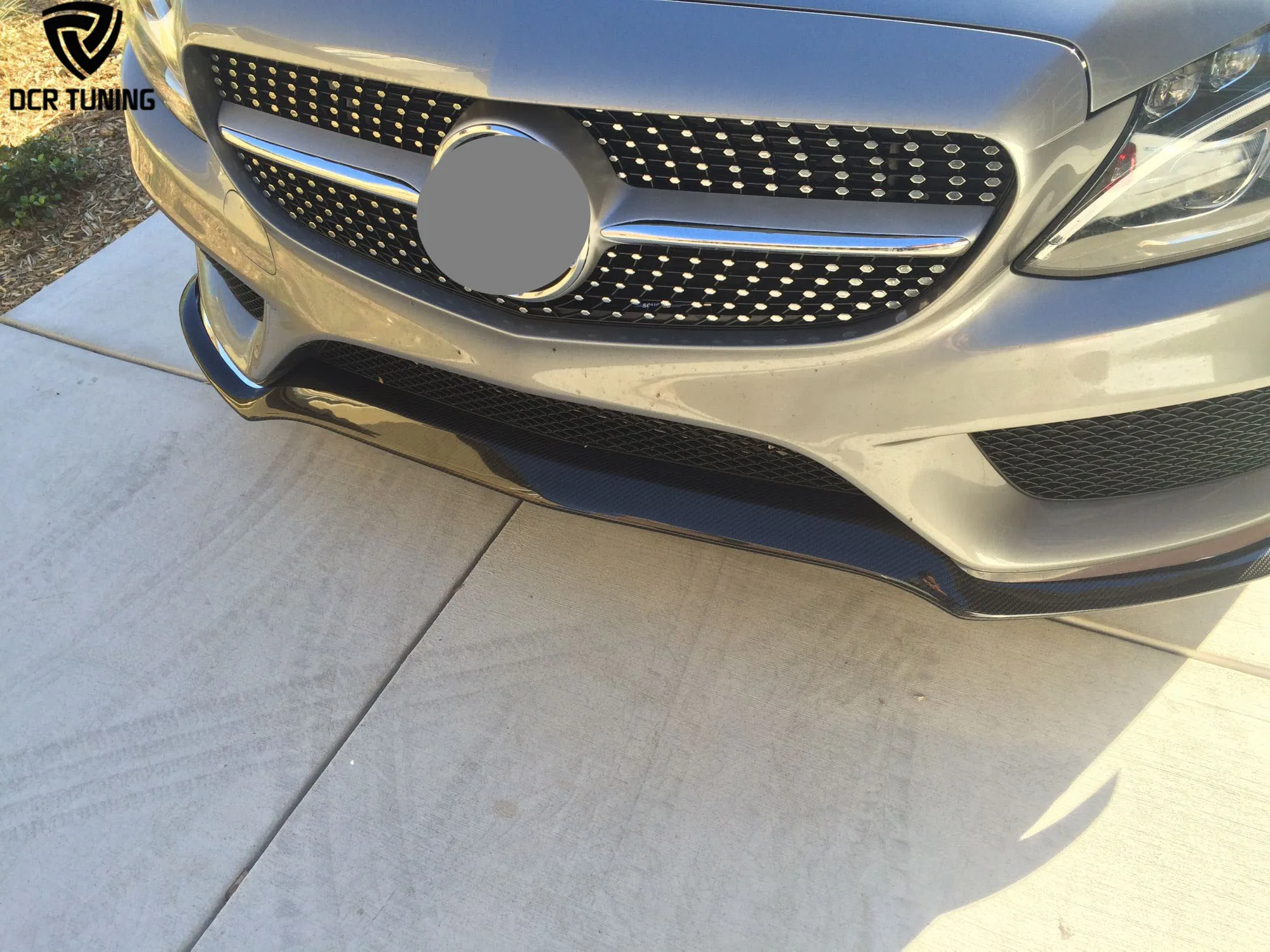 Carbon Fiber Front Lip for Mercedes-Benz W205 Sedan AMG C63 C205 C180 C200 C250 C260 Front Bumper Splitter Body Kits