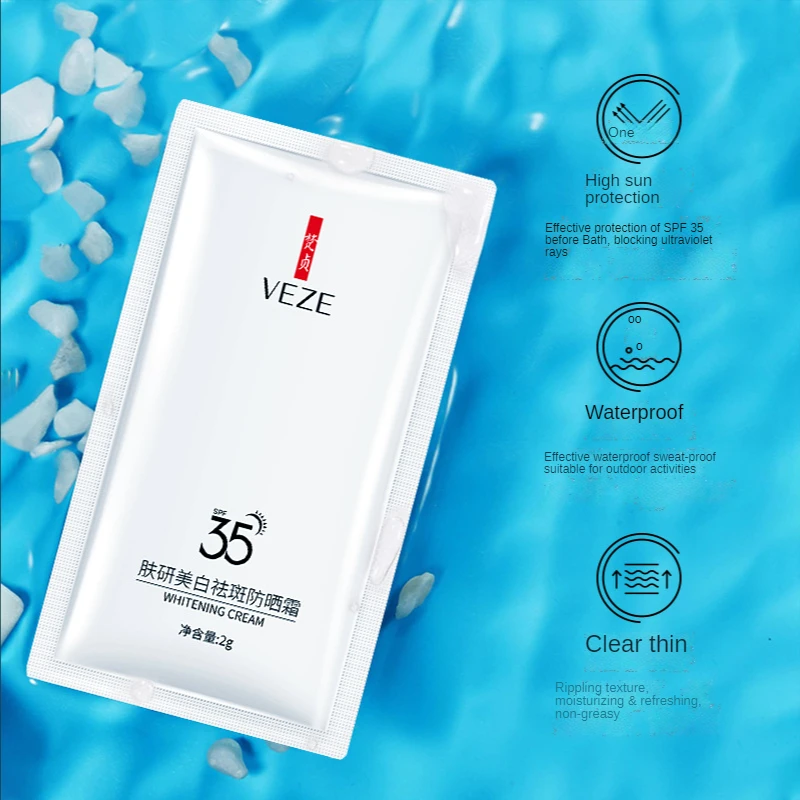 Organic Sunscreen Korean Private Label Face Skin Care Whitening Sun Cream Protector Solar Facial Black Girl Sunscreen