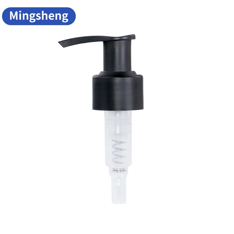 Mingsheng whole matte black dispenser pump cap 24/410 28/410 fully frosted lotion pump
