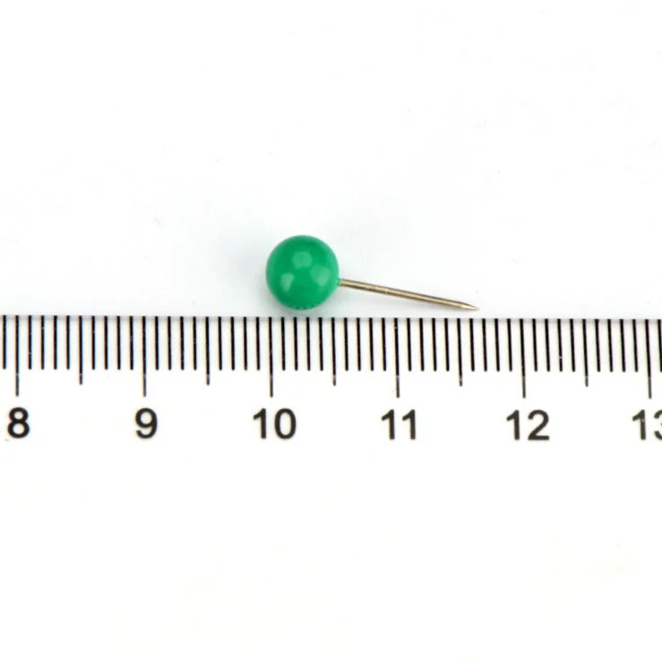 Factory Wholesale push around head Drawing Push Ball Pearl Round Head Straight Map Office Pin