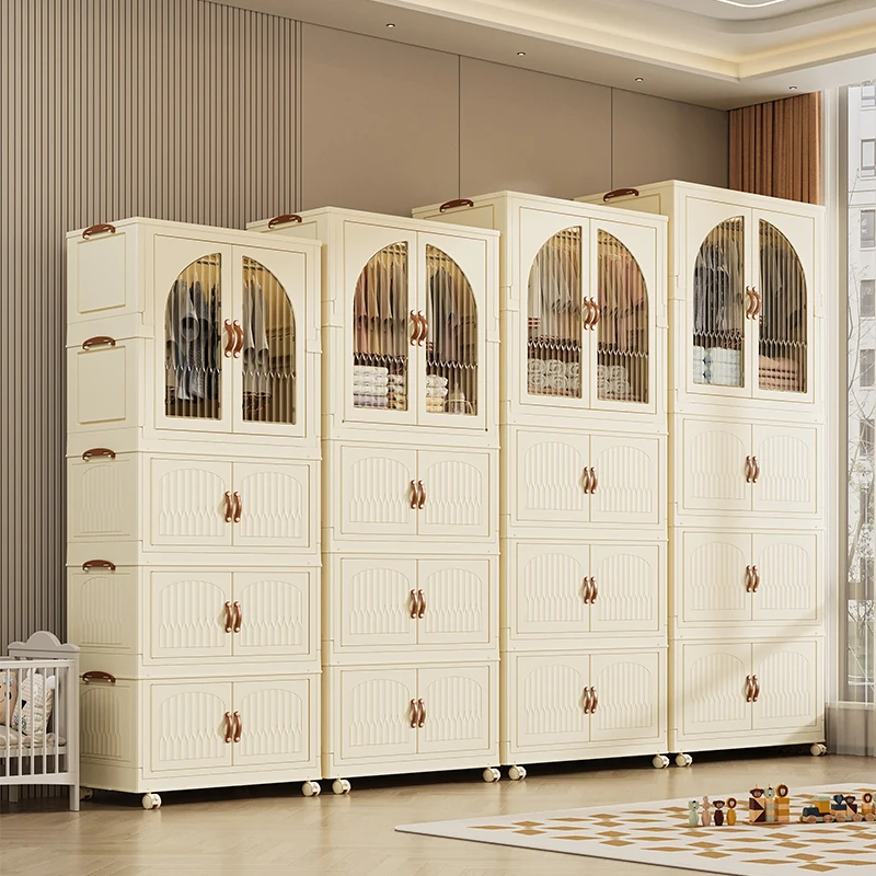 Modern Multi-Layer Plastic Storage Cabinets for Bedroom Living Room Office & Bathroom Disassembled Cupboard Drawer Furniture