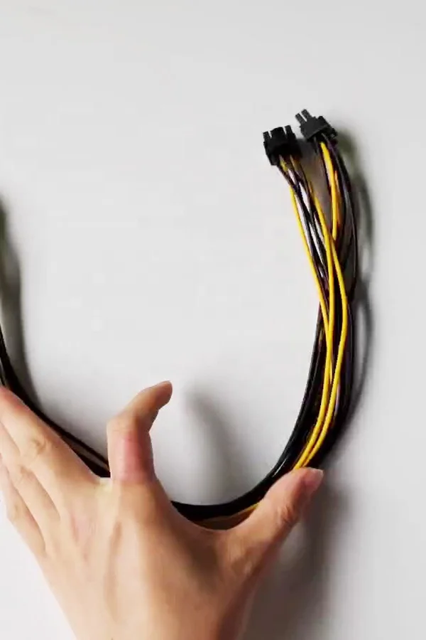 18AWG Video Graphics Card Power Cable 8 pin male to Dual 8pin 2 x (6+2) Male PCI-E Splitter Y Power cable