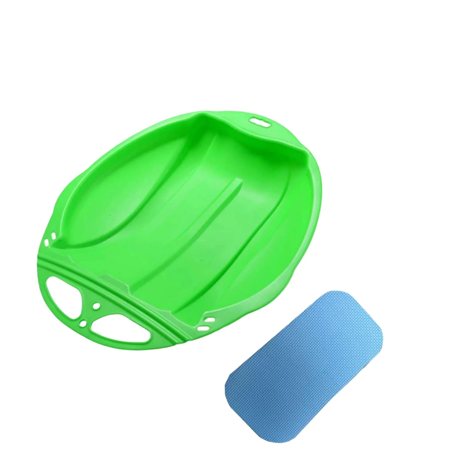 Outdoor Snow Saucer Sled Plastic Toboggan Round Sled for Winter Beach