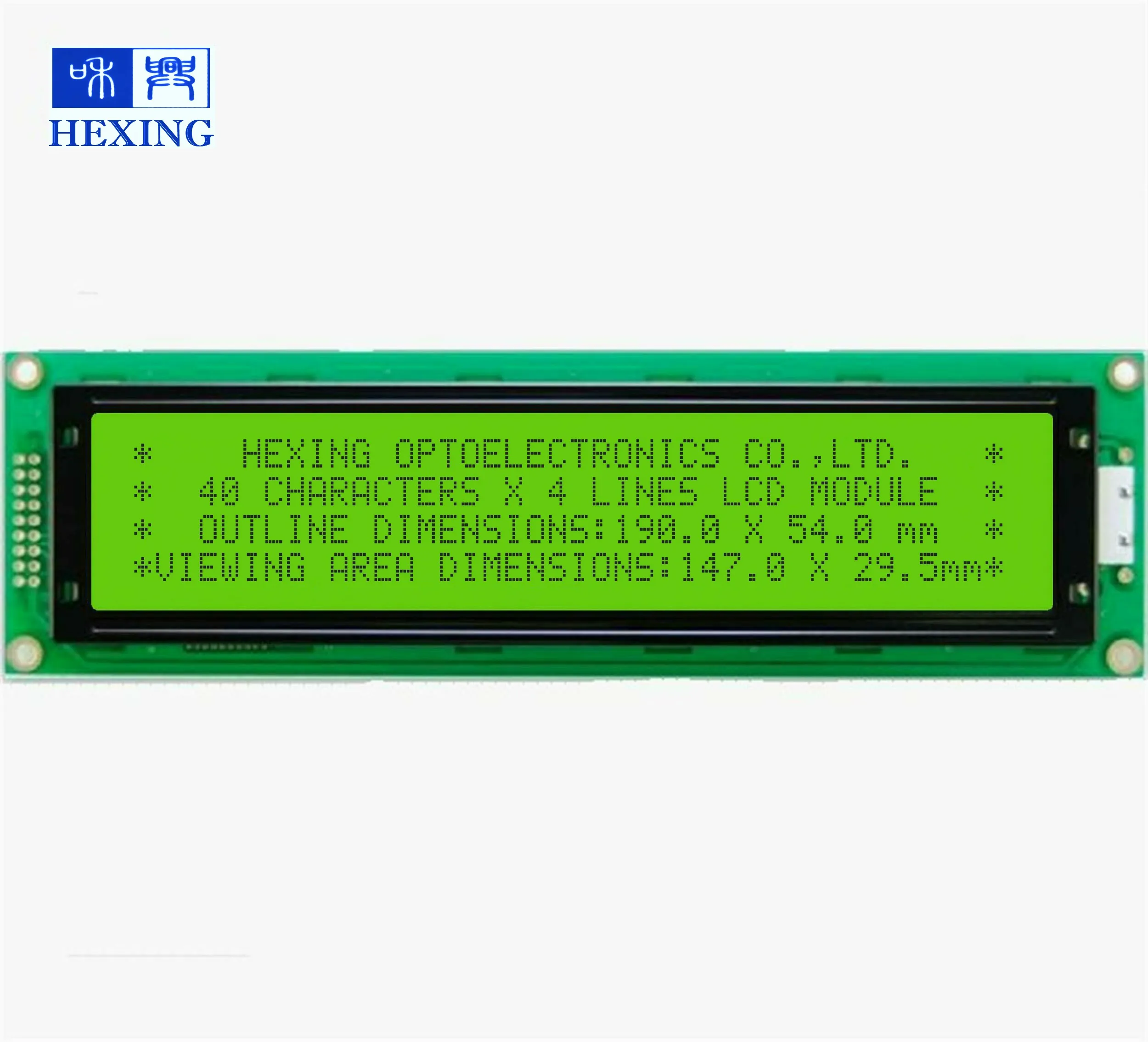 Cob Large 40x4 Character 18 Pin 8 Bit Parallel 5.0v Yellow Green Display Display Module 4004 16x2 Panel Lcd Screen