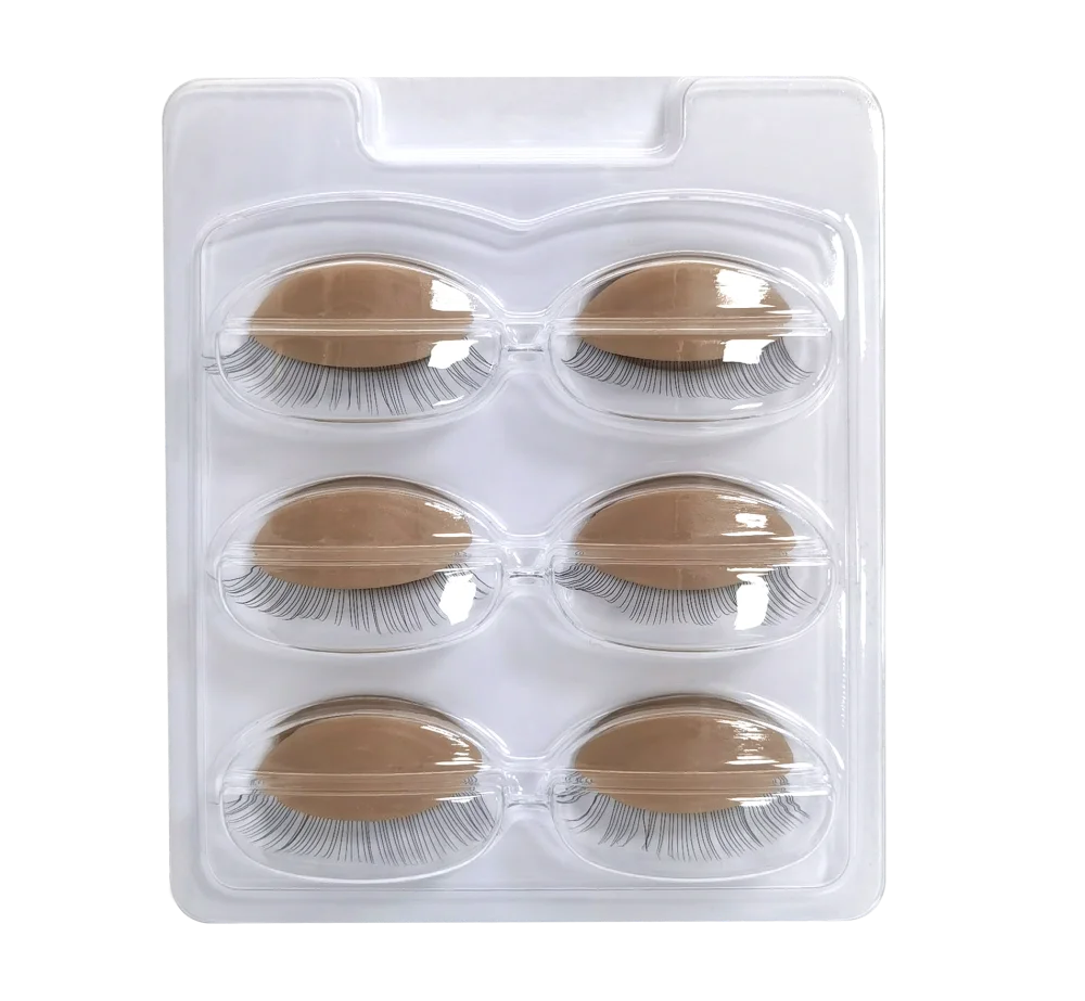 Lash Vendor Supply Eyelash Mannequin Head Replacement Eyelids Silicone Removable Training Eyelids For Lash