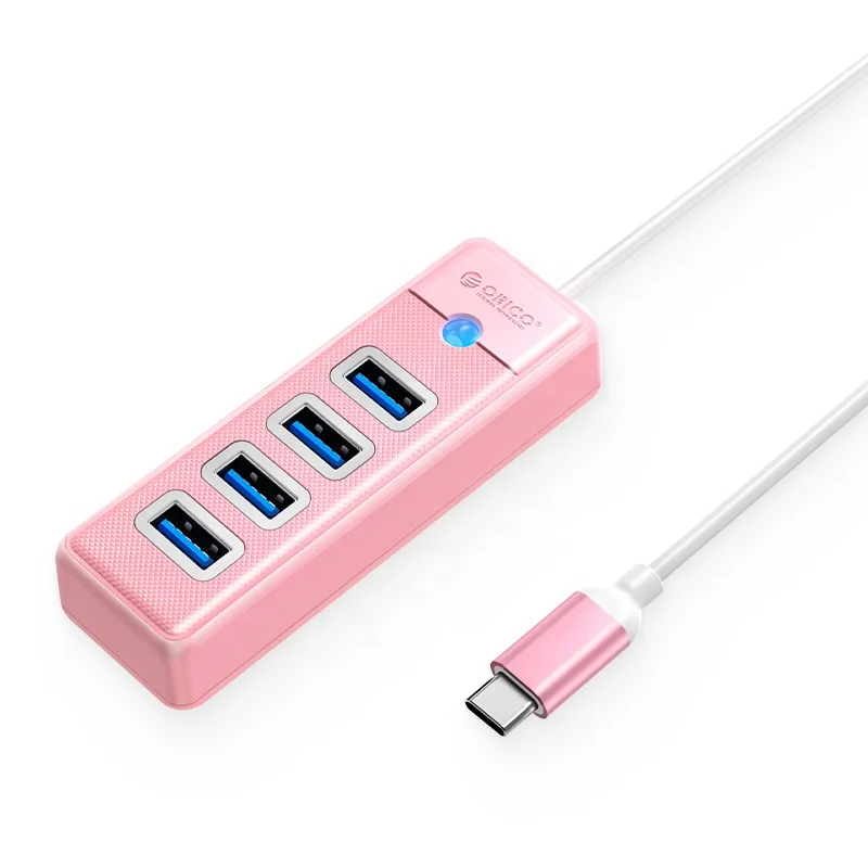 ORICO 4-Port Type C USB 3.0 Hub,5Gbps high speed USB Splitter for Laptop,PC,MacBook,Mac Pro,Mac Mini,Portable USB C 3.0 HUB