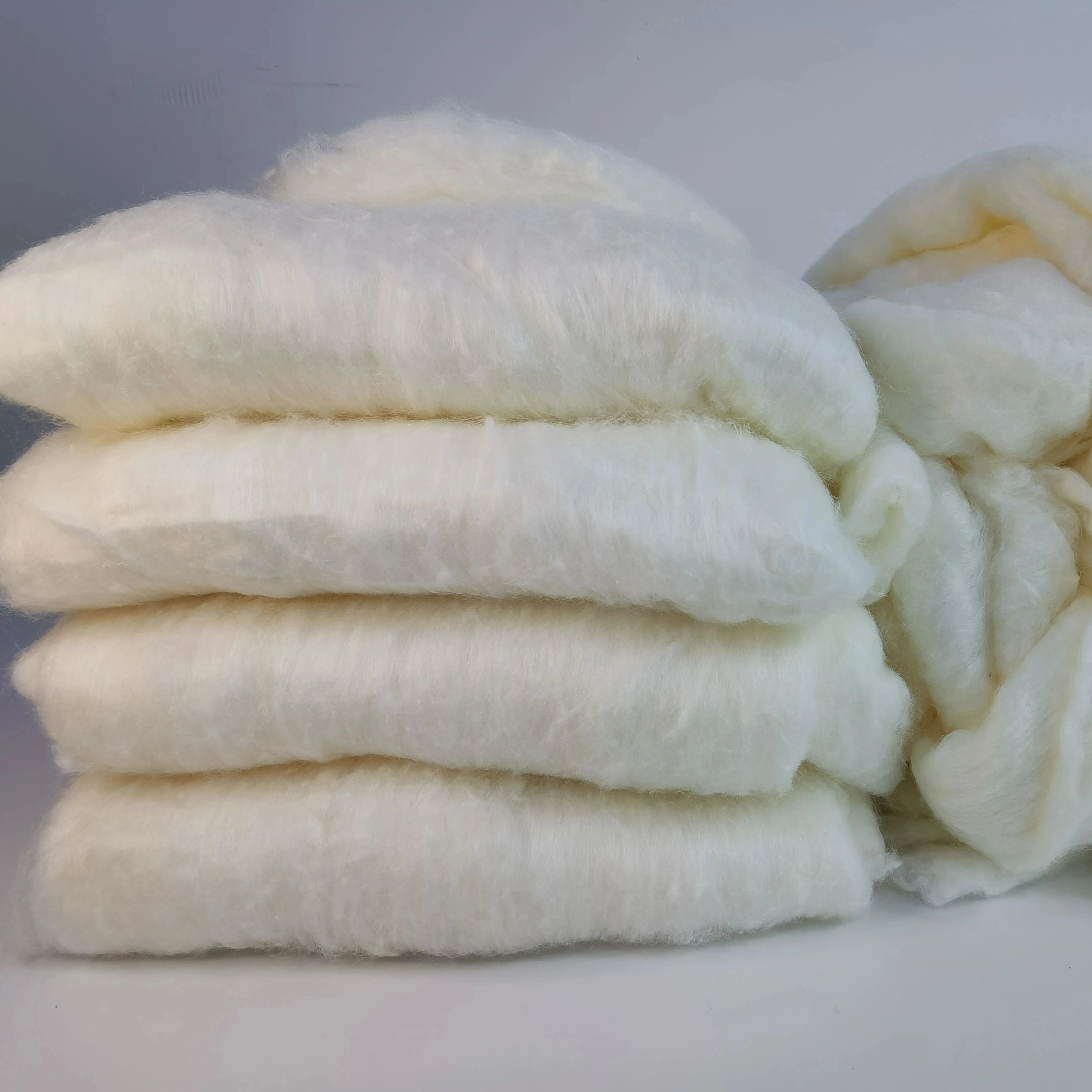 Pure Tussah silk lap mid-long 100% real silk fiber for eye mask pillow filling