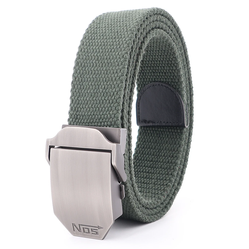 Wholesale outdoor sports environmental protection cotton webbing canvas metal buckle lightweight breathable mountaineering belt